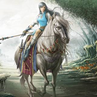 Warrior girl desktop wallpaper