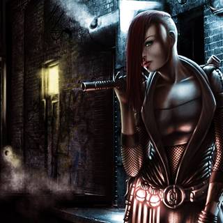 Warrior girl desktop wallpaper