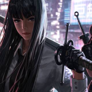 Warrior girl desktop wallpaper