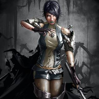 Warrior girl desktop wallpaper