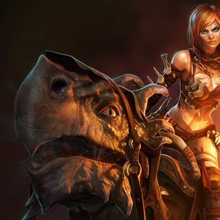 Warrior girl desktop wallpaper