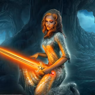 Warrior girl desktop wallpaper