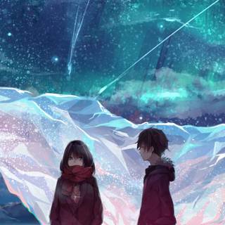 Couple anime boy and girl wallpaper