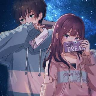 Couple anime boy and girl wallpaper