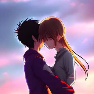Couple anime boy and girl wallpaper