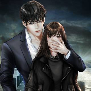 Couple anime boy and girl wallpaper