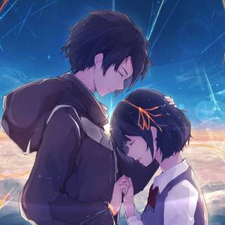 Couple anime boy and girl wallpaper