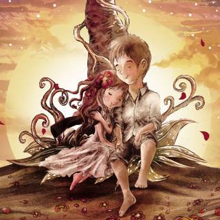 Couple anime boy and girl wallpaper