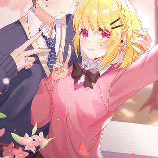 Couple anime boy and girl wallpaper