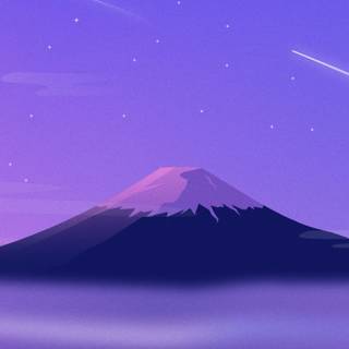 Mount Fuji neon wallpaper
