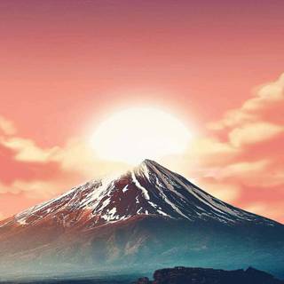 Mount Fuji neon wallpaper