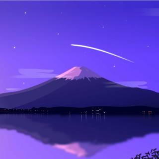 Mount Fuji neon wallpaper