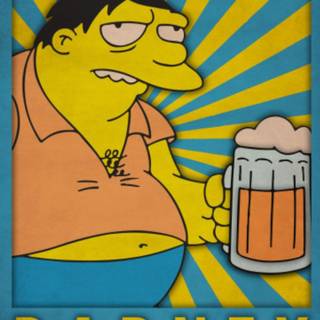 Barney Gumble Simpsons phone wallpaper