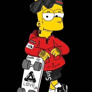 Bart Simpson phone wallpaper
