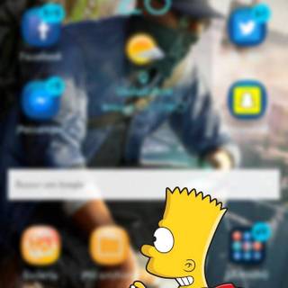 Bart Simpson phone wallpaper