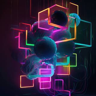 3D abstract iPhone wallpaper