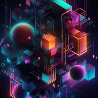 3D abstract iPhone wallpaper
