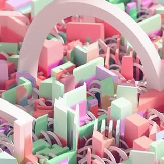 3D abstract iPhone wallpaper