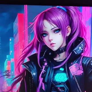 Anime girl Cyberpunk wallpaper