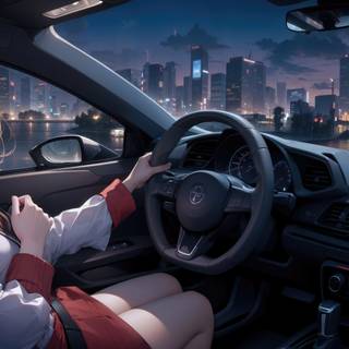 JDM anime girl PC wallpaper