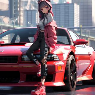 Anime red phone wallpaper