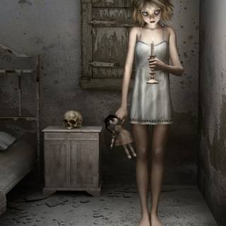 Desktop scary woman wallpaper