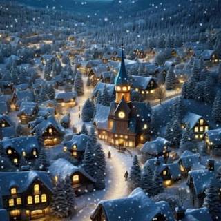 Christmas winter night mobile wallpaper