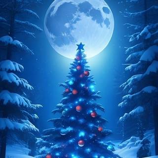 Christmas winter night mobile wallpaper
