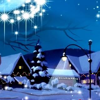 Christmas winter night mobile wallpaper