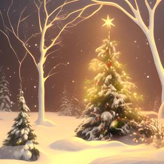 Christmas winter night mobile wallpaper