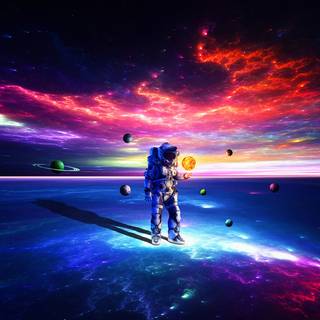 Dark astronaut 4k wallpaper