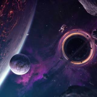 Dark astronaut 4k wallpaper