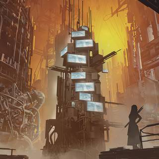 4k dystopian wallpaper