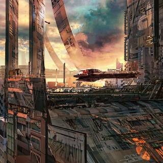 4k dystopian wallpaper