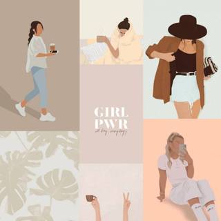 Cute girl aesthetic wallpaper