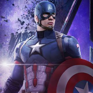Captain America logo 4k wallpaper