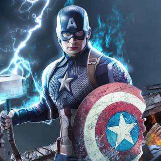 Captain America logo 4k wallpaper