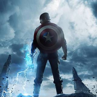 Captain America logo 4k wallpaper