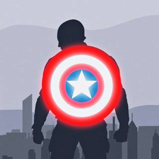 Captain America logo 4k wallpaper