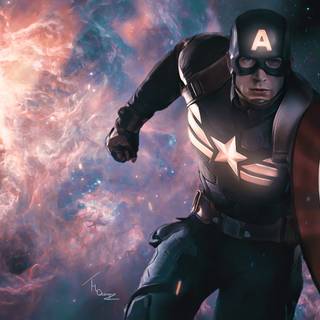 Captain America logo 4k wallpaper