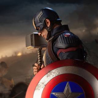 Captain America logo 4k wallpaper