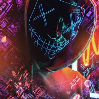 iPhone Xs neon wallpaper