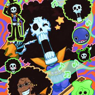 One Piece Brook iPhone wallpaper
