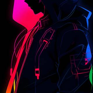 iPhone Xs neon wallpaper