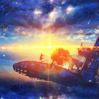 Anime scene iPhone wallpaper