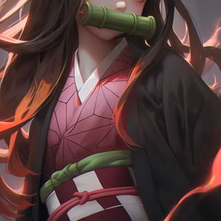 Nezuko fanart wallpaper