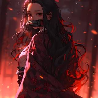 Nezuko fanart wallpaper