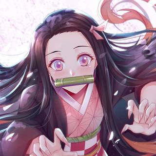 Nezuko fanart wallpaper