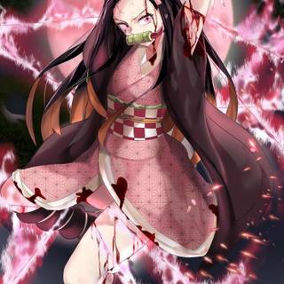 Nezuko fanart wallpaper