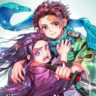 Nezuko fanart wallpaper